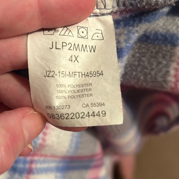 🩵Lee Riders Oversized Plaid Fleece Shacket and Champion Sweatshirt Hoodie - Picture 9 of 16